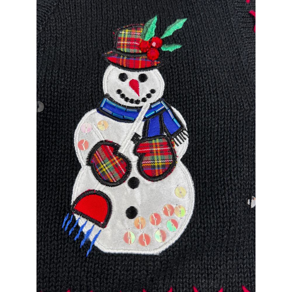 Basic Editions Holiday Vintage Christmas Theme Embroidered Vest Women's Size 2X - Picture 4 of 9